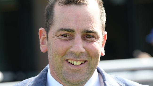 Gavin Bedggood after winning the Barastoc Handicap at Caulfield Racecourse on April 27, 2024 in Caulfield, Australia. (Photo by Ross Holburt/Racing Photos via Getty Images)