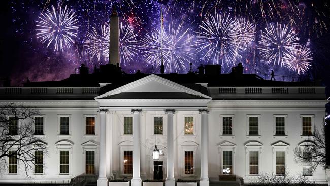 Fireworks above the White House at the end of the Inauguration day for US President Joe Biden. Picture: Patrick T Fallon/AFP