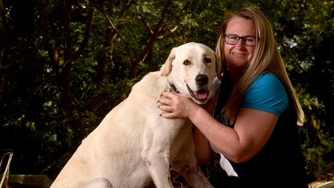 Angela Atkinson from Townsville foster and Re-homing Animals with Polar. Picture: Evan Morgan