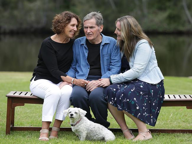 The McBride family at their family home in Wyong. Picture: Mark Scott