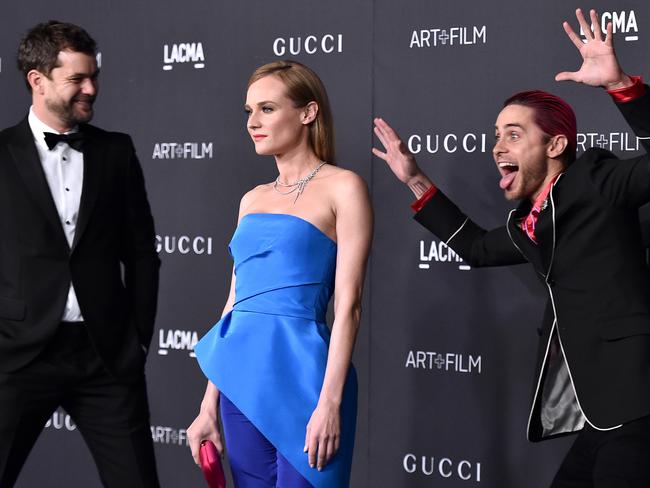 Joshua Jackson, Diane Kruger and Jared Leto attend LACMA 2015 Art+Film Gala Honoring James Turrell and Alejandro G Iñárritu, Presented by Gucci at LACMA on November 7, 2015 in Los Angeles. Picture: AP