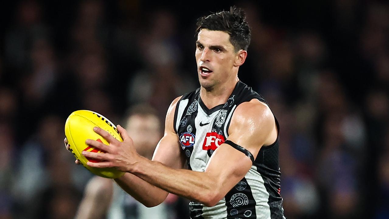 Scott Pendlebury is an AFL record holder. (Photo by Dylan Burns/AFL Photos via Getty Images)