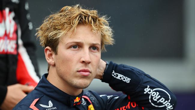 MELBOURNE, AUSTRALIA – MARCH 16: Liam Lawson of New Zealand and Oracle Red Bull Racing looks on prior to the F1 Grand Prix of Australia at Albert Park Grand Prix Circuit on March 16, 2025 in Melbourne, Australia. (Photo by Clive Mason/Getty Images)