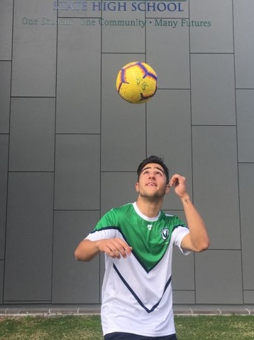 Helensvale State High School football star Tomas Abreu. Pic: Supplied.