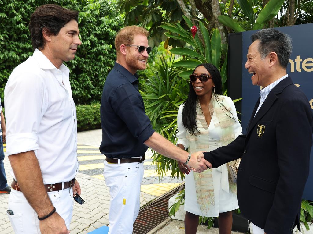 Prince Harry arrives in Singapore on August 12 for the annual Polo Cup. Picture: Matt Jelonek/Getty Images for Sentebale