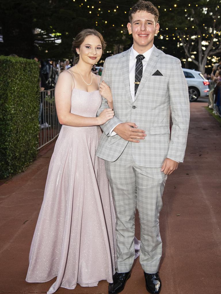 Cohen Shearer and partner Madison Smith at St Mary's College formal at Picnic Point, Friday, March 24, 2023. Picture: Kevin Farmer