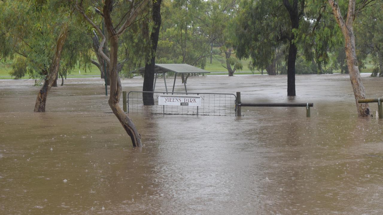 Condamine River near Queens Park in Warwick after flooding at more than 6m. Picture Jessica Paul / Warwick Daily News