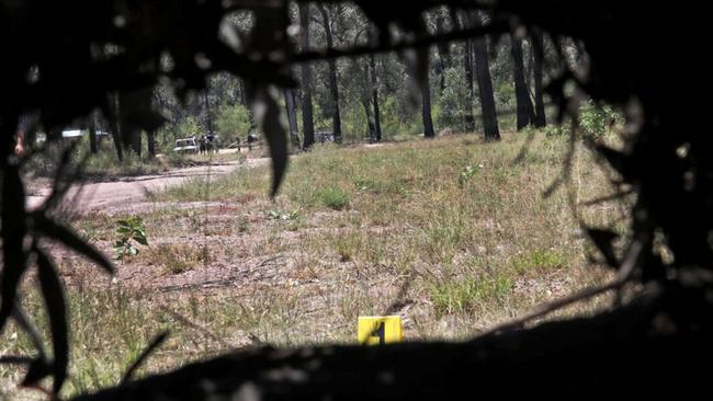 The view from a sniper hide near the entrance to the Trains’ Wieambilla property.