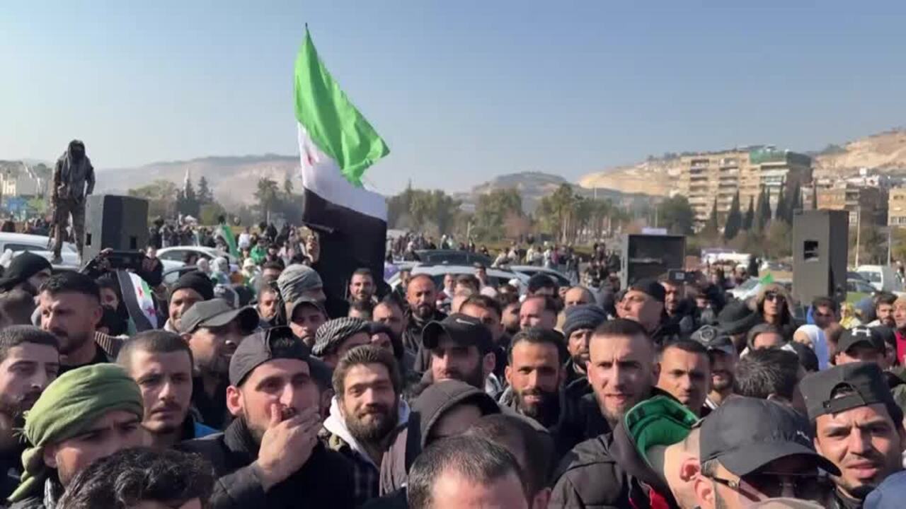 Syrians released from Sednaya prison celebrate their freedom