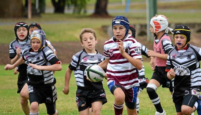 Under-10s competing in the inaugural Kirk Reynoldson cup in Wandoan. Picture: Teena Doherty