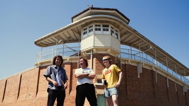 Sunshine Coast punk rock band The Chats at Brisbane's Boggo Road Jail. Picture: Luke Henery