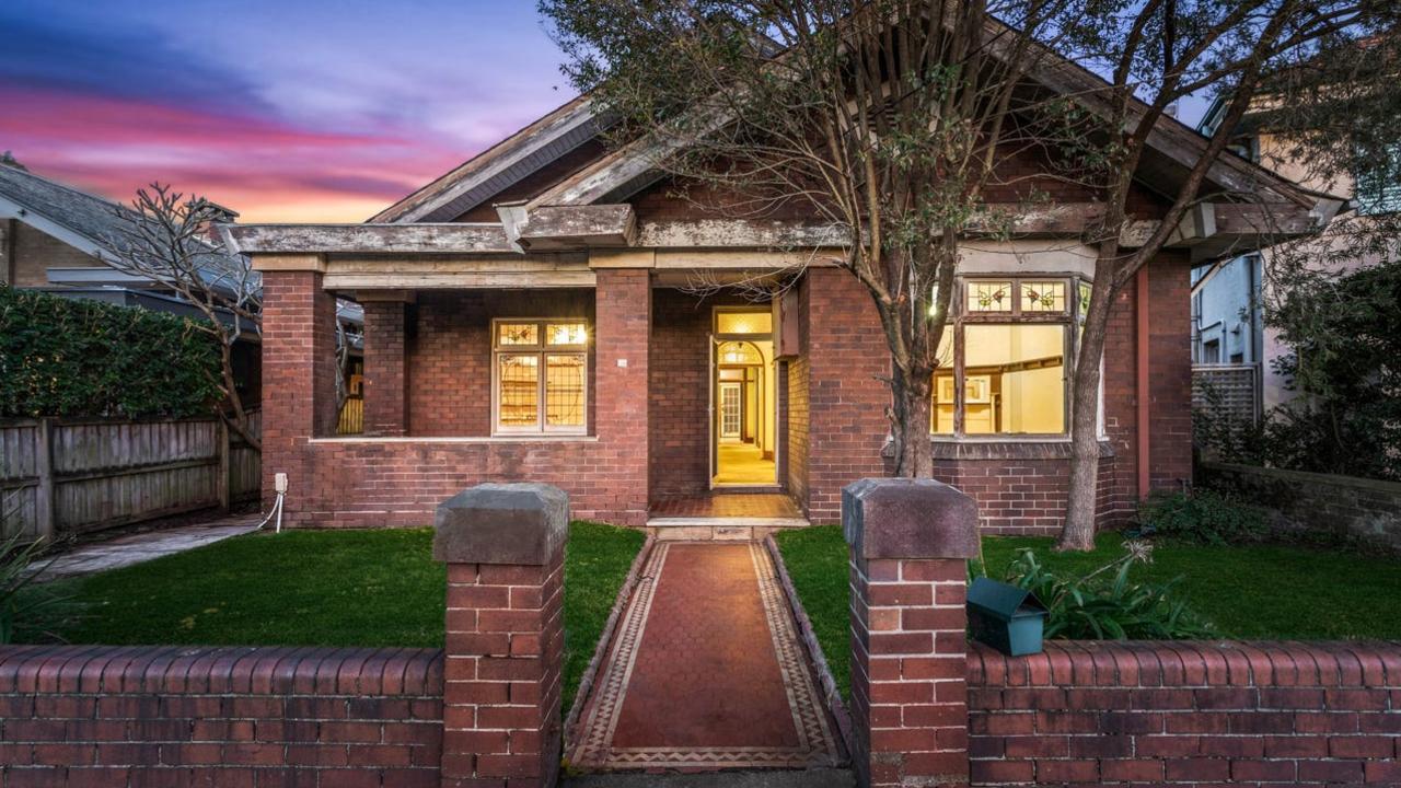 The facade of the heritage listed home.