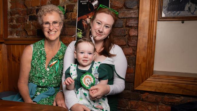 Families celebrating St Patrick’s Day at the New Sydney Hotel in Hobart. Picture: Linda Higginson