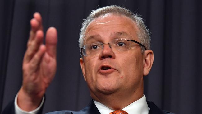 Prime Minister Scott Morrison says the health system will be strained but it is not a cause for concern. Picture: AAP Image/Mick Tsikas