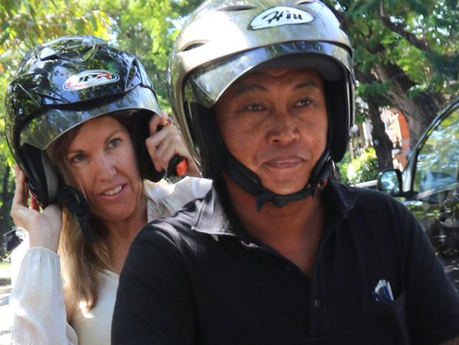 Schapelle Corby's sister Mercedes and her former husband Wayan Widiarta after visiting to Australian Cosulate General in Bali to discuss Schapelle's release preparations. Picture: News Corp Australia