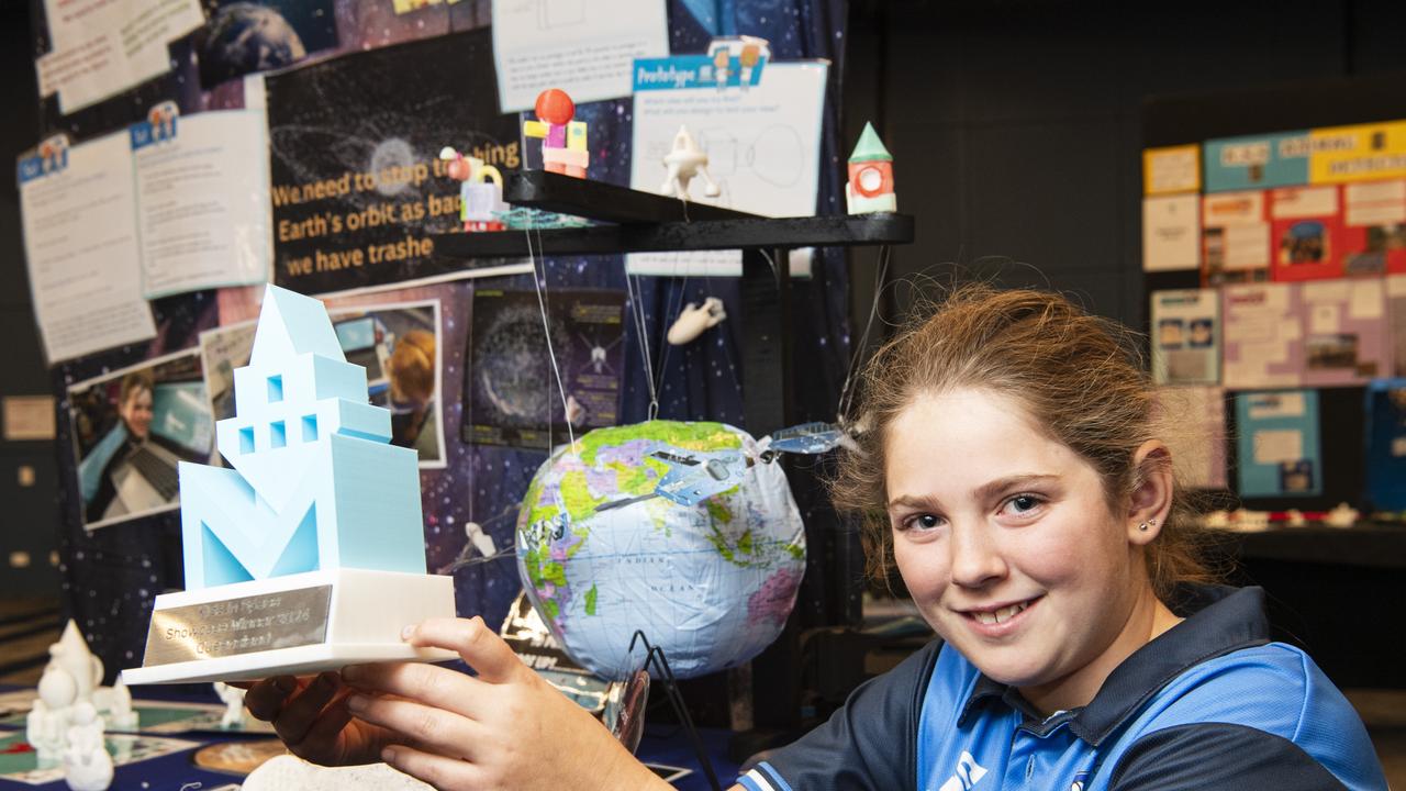 Maryvale State School team member Charlotte Coveny part of the Queensland Kids in Space Showcase 2024 winning team, Friday, June 7, 2024. Picture: Kevin Farmer