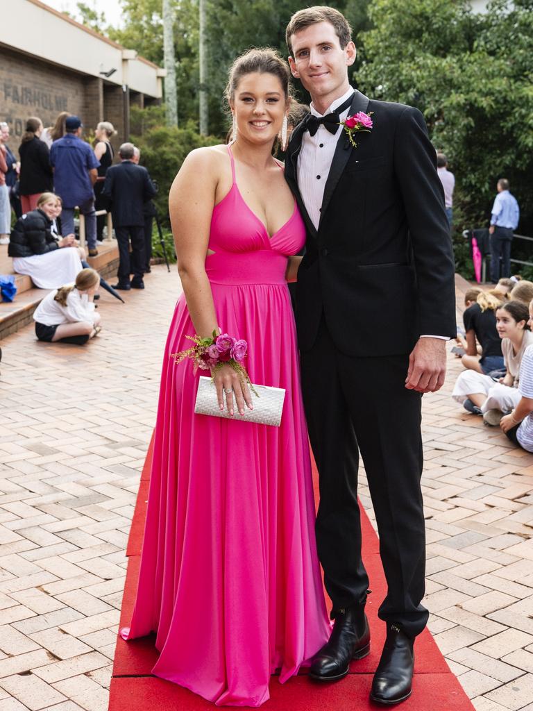 Rosie Duggan and Brendan Roche at Fairholme College formal, Wednesday, March 29, 2023. Picture: Kevin Farmer