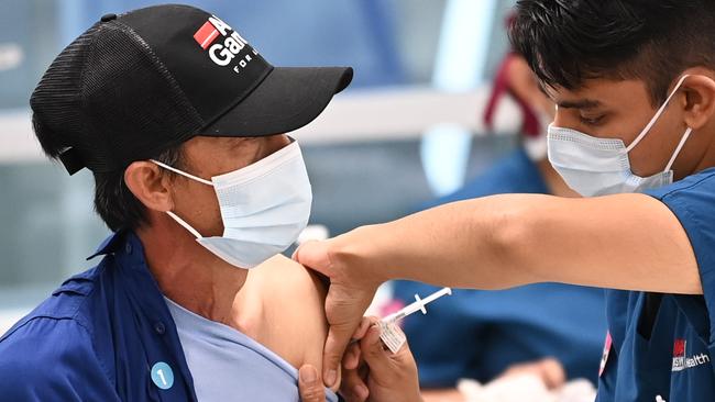 Doctors have urged Australians to vaccinate against COVID-19 and reiterated the low likelihood of serious side effects. Picture: NCA NewsWire/Jeremy Piper