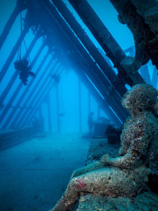 The Museum of Underwater Art, off Townsville. Picture: Townsville Enterprise