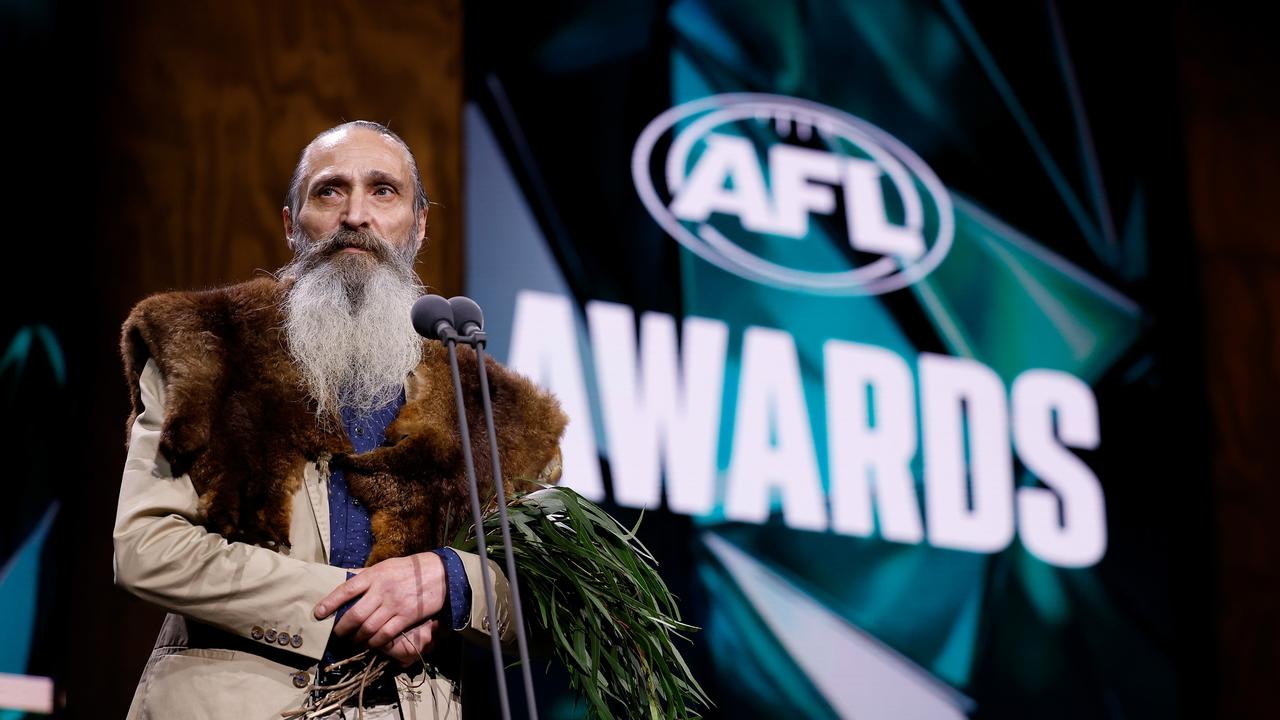 The Welcome to Country ceremonies are commonly performed at sporting and other Australian events. (Photo by Dylan Burns/AFL Photos via Getty Images)