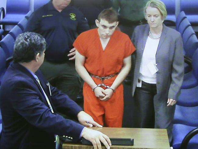 High school shooting suspect Nikolas Cruz appears in court. Picture: AFP