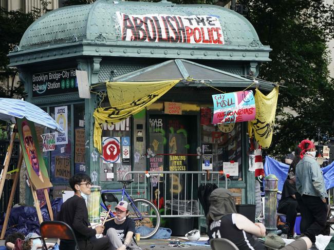 Black Lives Matter protesters in New York. Picture: AFP