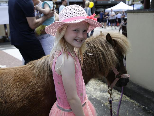 Astrid Hicks, 8, at the Crows Nest Festival. Picture: David Swift