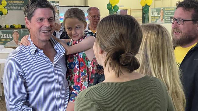 Upper Hunter MP Dave Layzell arrives at Singleton Showground for his election function on March 25, 2023. Picture: Dan Proudman