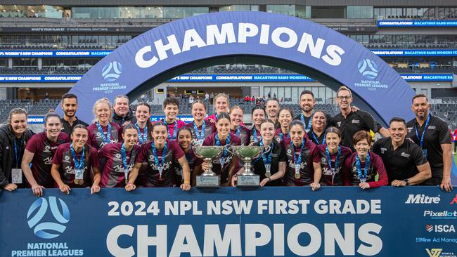 Macarthur Rams completed the three-peat after winning the 2024 NPL Women's NSW championship. Picture: Football NSW