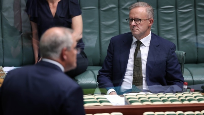 Mr Albanese told reporters in Adelaide on Friday morning it was “rather bizarre” Mr Morrison had continued to put off calling the election. Picture: NCA NewsWire / Gary Ramage