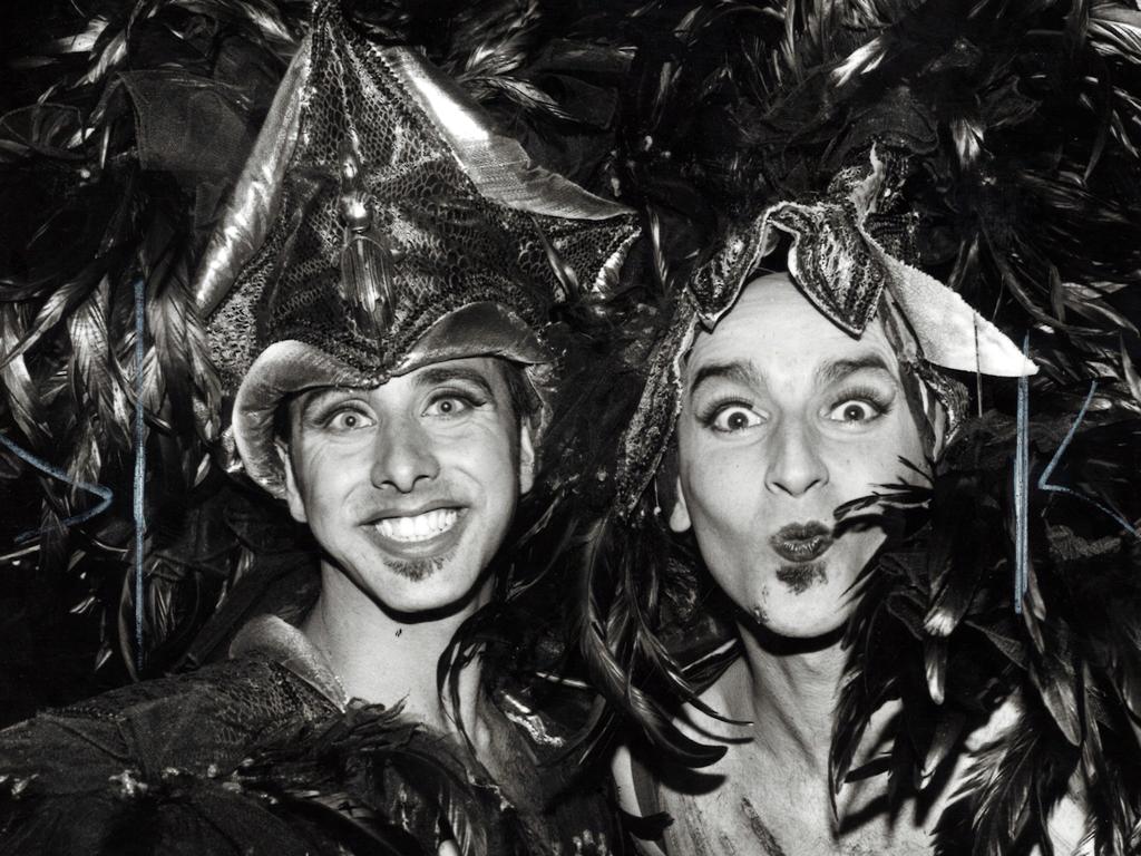 Revellers pose for the camera at Sydney’s Gay and Lesbian Mardi Gras in 1994. Picture: Roy Haverkamp