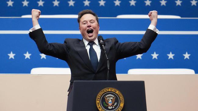 Tesla, SpaceX and X CEO Elon Musk speaks during an inauguration event at Capital One Arena on January 20, 2025 in Washington, DC. Picture: Christopher Furlong /Getty Images via AFP