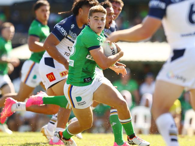 Chevy Stewart of the Raiders in action during the NRL Pre-season challenge match. Picture: by Mark Nolan/Getty Images