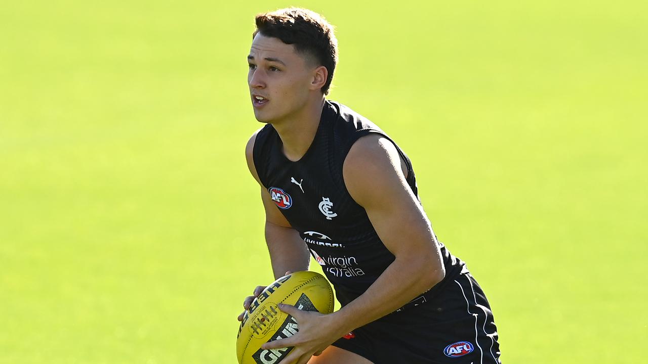 Corey Durdin has slotted seamlessly into Blues training. Picture: Quinn Rooney/Getty Images