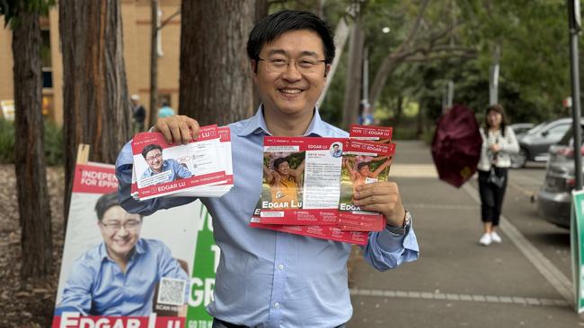 Independent candidate Edgar Lu, aka 'Sydney Daddy', said he's fighting for a better education system. Picture: Amaani Siddeek