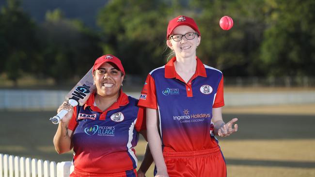 Mulgrave’s Keiryn Lenoy and captain Soraya Houghton. Picture: Stewart McLean