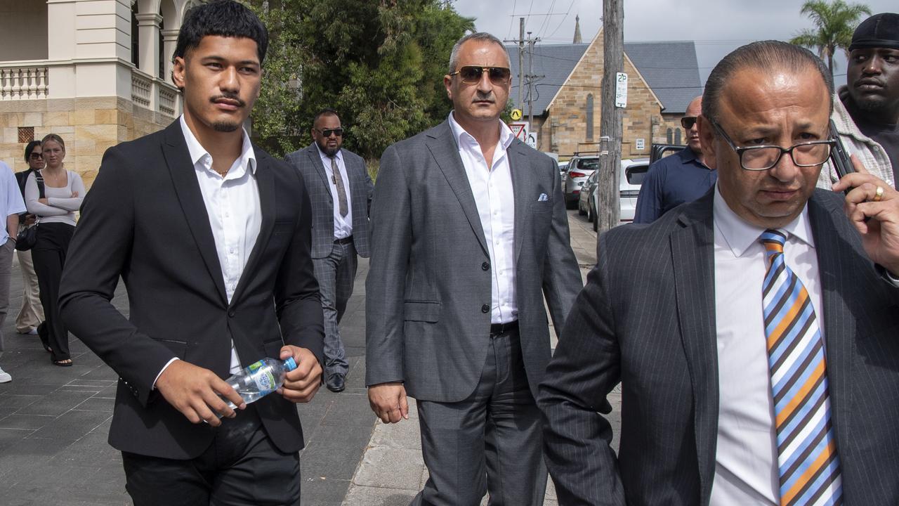 Talatau Amone (left) before sentencing. Picture: NCA NewsWire / Simon Bullard