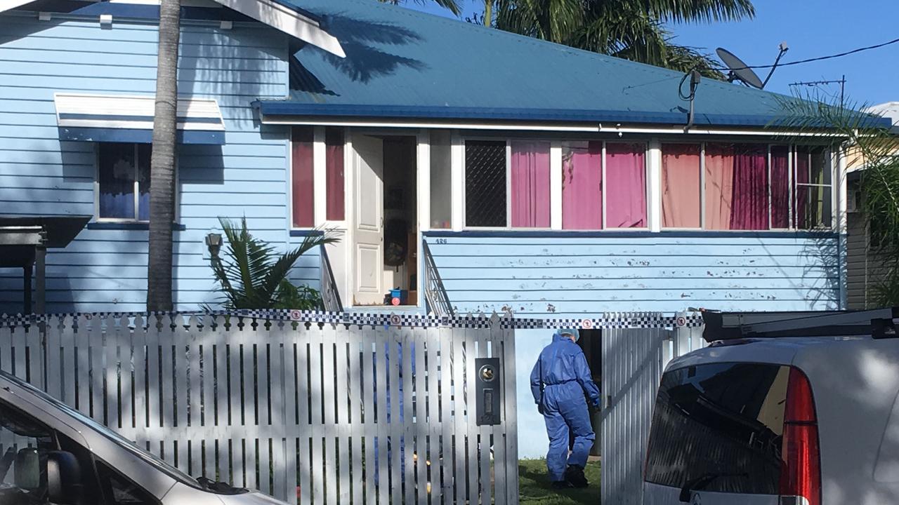 Detectives investigate the suspicious death of a man at Depot Hill in 2019.