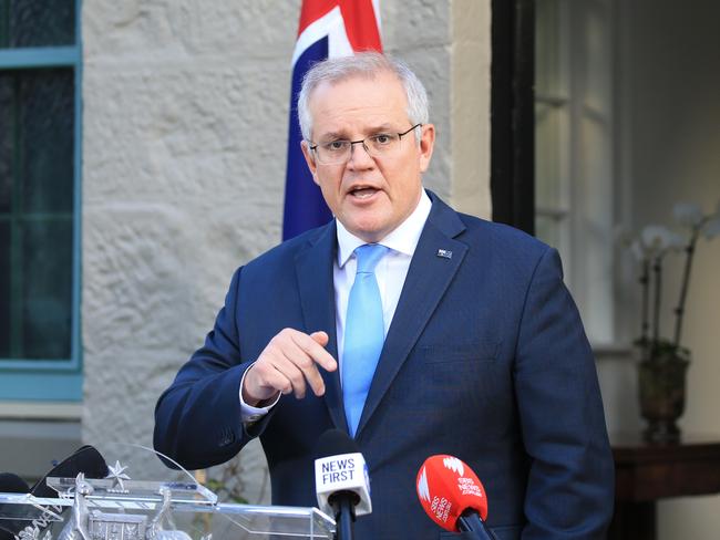 Scott Morrison says an expanded package was needed due to the severity of the NSW outbreak. Picture: NCA NewsWire/Christian Gilles