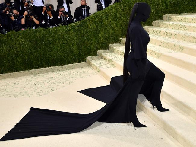 Kim Kardashian wearing Balenciaga at the Met Gala. Picture: AFP