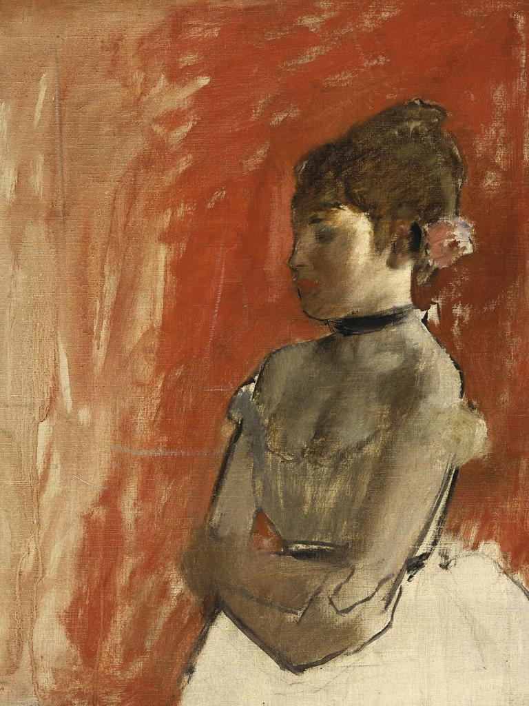 Edgar Degas, Ballet dancer with arms crossed (1872). Image courtesy of Museum of Fine Arts, Boston