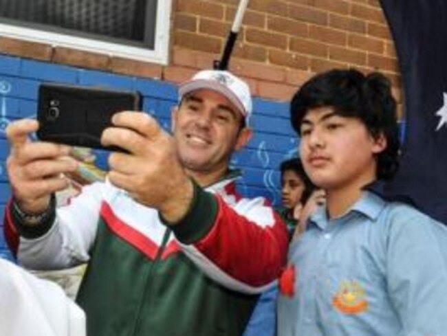 Programs such as visits from footy stars such as Brad “Freddy” Fitler help raise the spirits and make school fun. Picture: Supplied