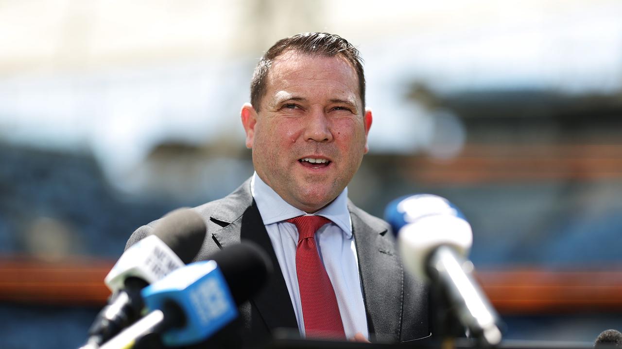 Football Australia CEO James Johnson has refused to confirm if Sam Kerr will remain as captain. (Photo by Matt King/Getty Images)