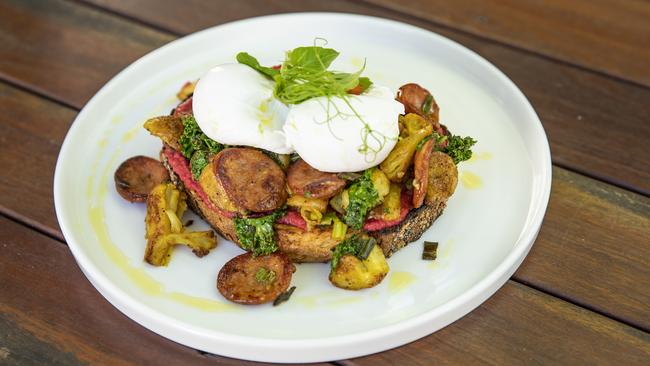 One Pan Breaky hash dish. Picture: Mark Cranitch