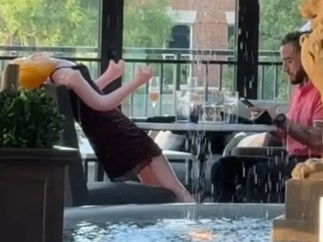 Waitress fired for posting video of man dining with a blow-up doll. Picture: TikTok/@t_bjork
