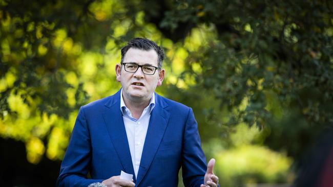 Premier Daniel Andrews has promised relaxing of social distancing laws in the coming weeks. Picture: Nicole Cleary.