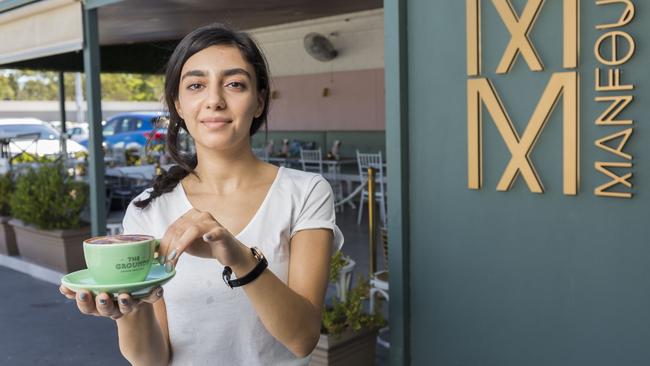 Manfoush Bakery in Bankstown has become the most western front for The Grounds coffee in Sydney. Picture: Matthew Vasilescu