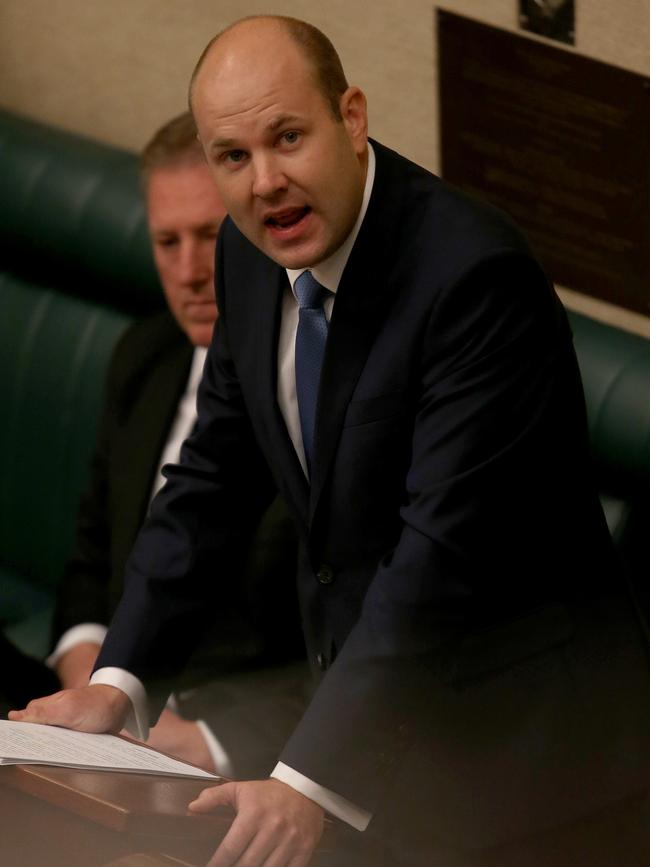 Sam Duluk gives his maiden speech in the Lower House in 2014.