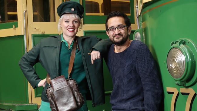 Jacinta Parsons and Sami Shah. Picture: David Crosling