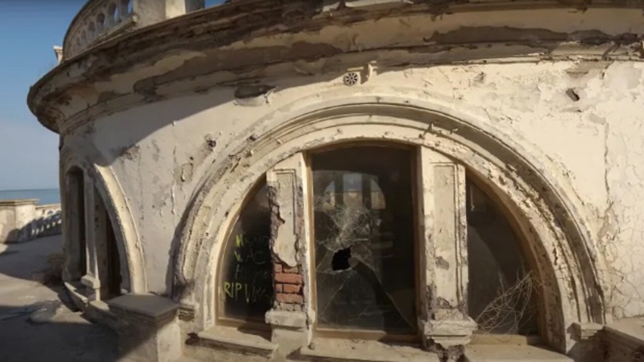 After being virtually unused since 2015 the palace has started to deteriorate and crumble. Picture: YouTube/abandonedcentral